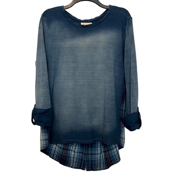 Cloth and Stone Plaid Back Shirt Small - Picture 1 of 9